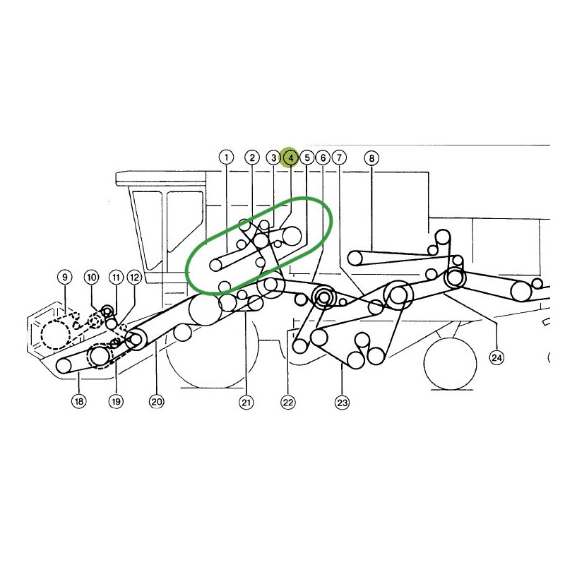 Pas Klinowy Claas Jaguar Mega Dominator