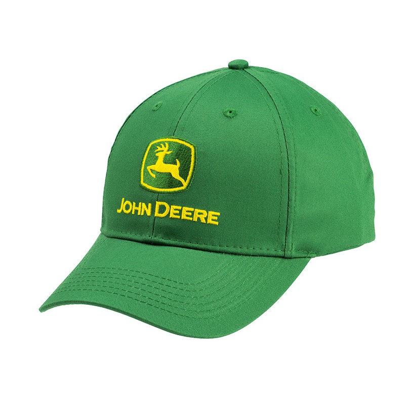 Czapka z daszkiem z logo John Deere Zielona