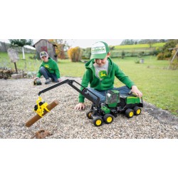 Czapka z daszkiem siateczkowa z Traktorem John Deere Dziecięca Zielona