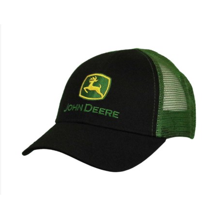 Czapka z daszkiem Czarno Zielona dla dzieci John Deere