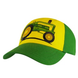 Czapka z daszkiem dziecięca z ciągnikiem Zielona John Deere