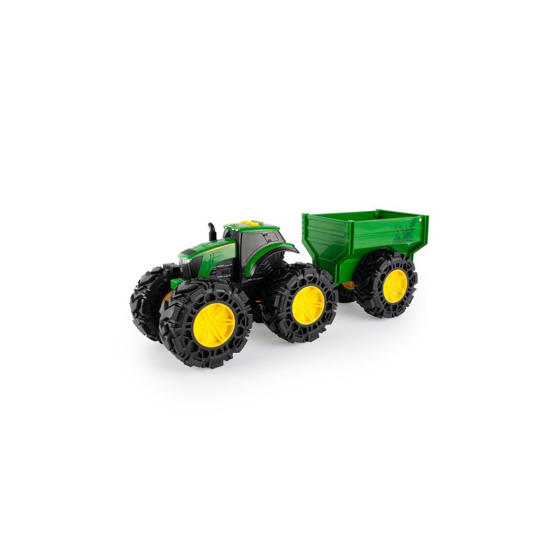 Ciągnik John Deere Monster Treads z przyczepą