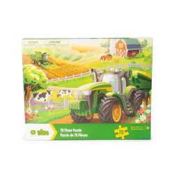 Puzzle z traktorem John Deere 70el z kombajnem