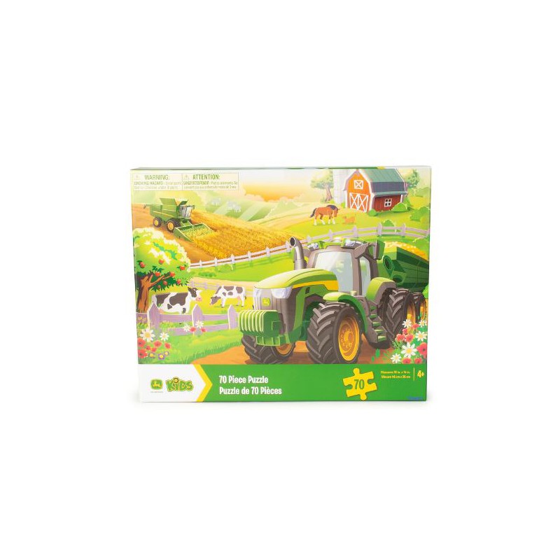 Puzzle z traktorem John Deere 70el z kombajnem