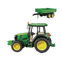 Zabawka Traktorek Ciągnik John Deere 5115M z przyczepą Bruder