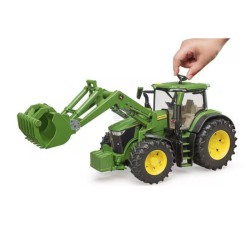 Zabawka Traktorek Ciągnik John Deere 7R z ładowaczem czołowym Bruder