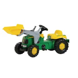 John Deere Traktorek na pedały ciągnik  z przyczepą i ładowaczem RollyKid