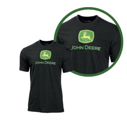 John Deere koszulka czarna z zielonym Logo T-shirt