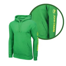 Zielona Bluza z kapturem z napisem John Deere