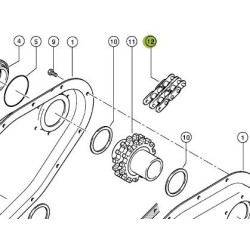 Łańcuch zespołu wciągania 0002125970 CLAAS Jaguar